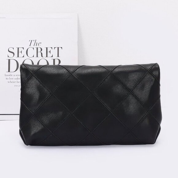 Quilted Faux Leather Pouch - Picture 2 of 5